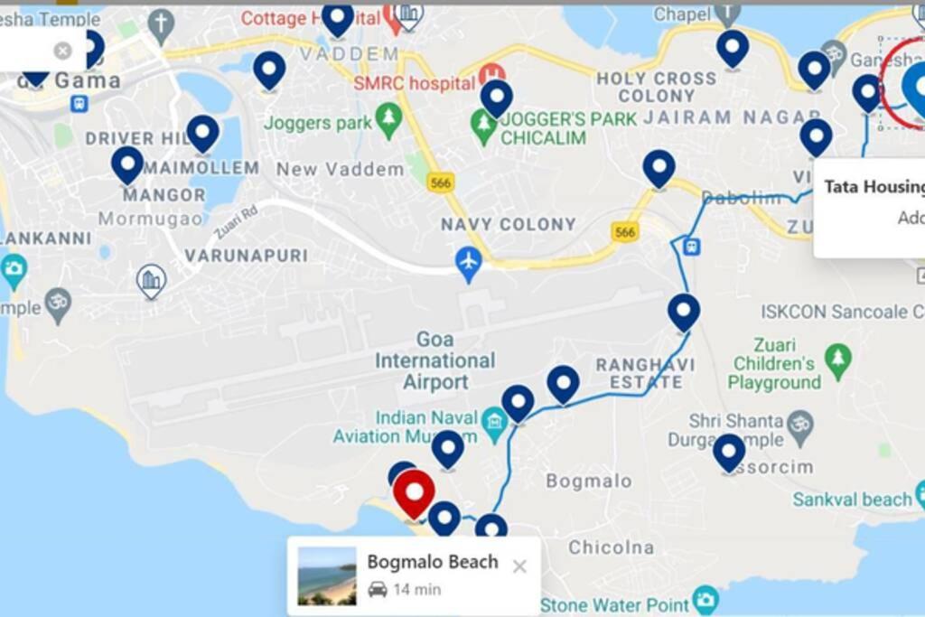 Tata Rio De Goa - Style Apt,6 Km From Airport Apartment Chicalim